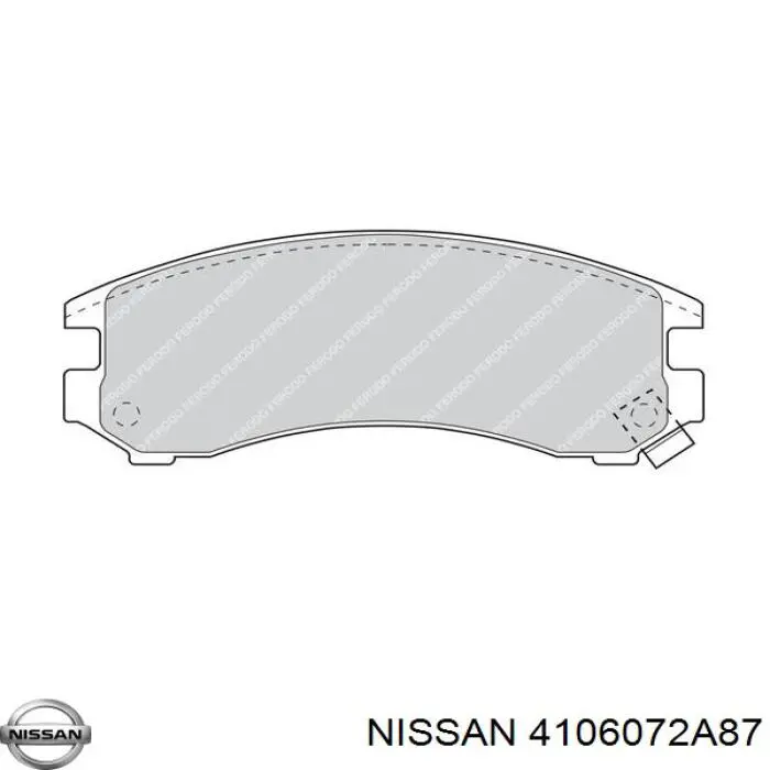 4106072A87 Nissan pastillas de freno delanteras