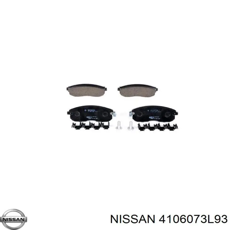 4106073L93 Nissan pastillas de freno delanteras