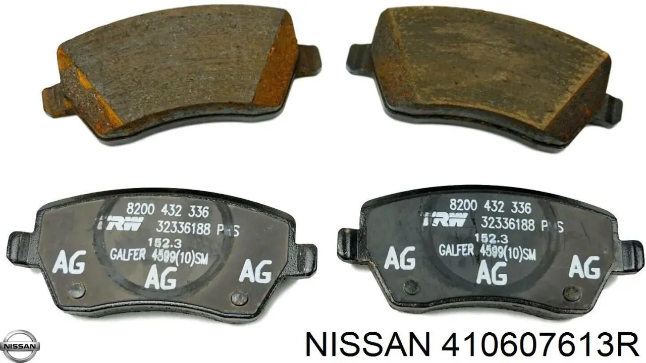 410607613R Nissan pastillas de freno delanteras