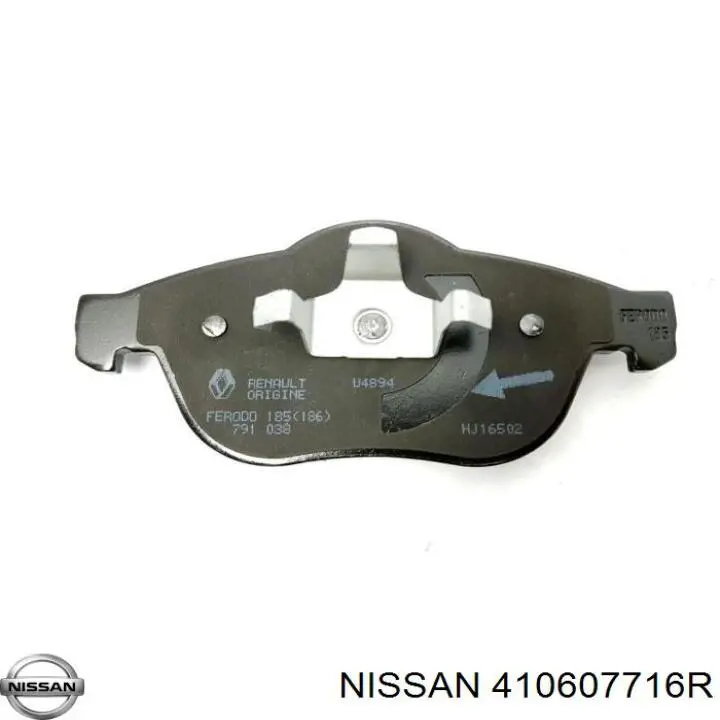 410607716R Nissan pastillas de freno delanteras