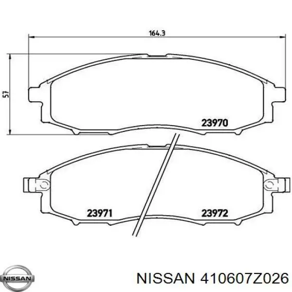 Comprar 410607Z026 Nissan/Infiniti Pastillas delanteras de freno