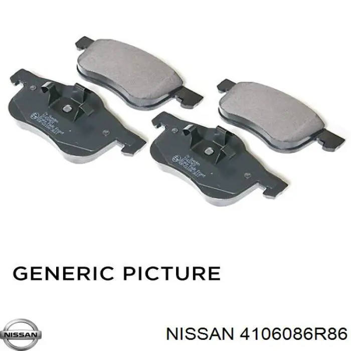 4106086R86 Nissan pastillas de freno delanteras