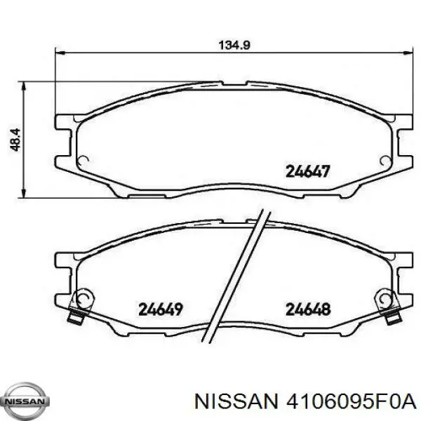 4106095F0A Nissan/Infiniti Pastillas delanteras