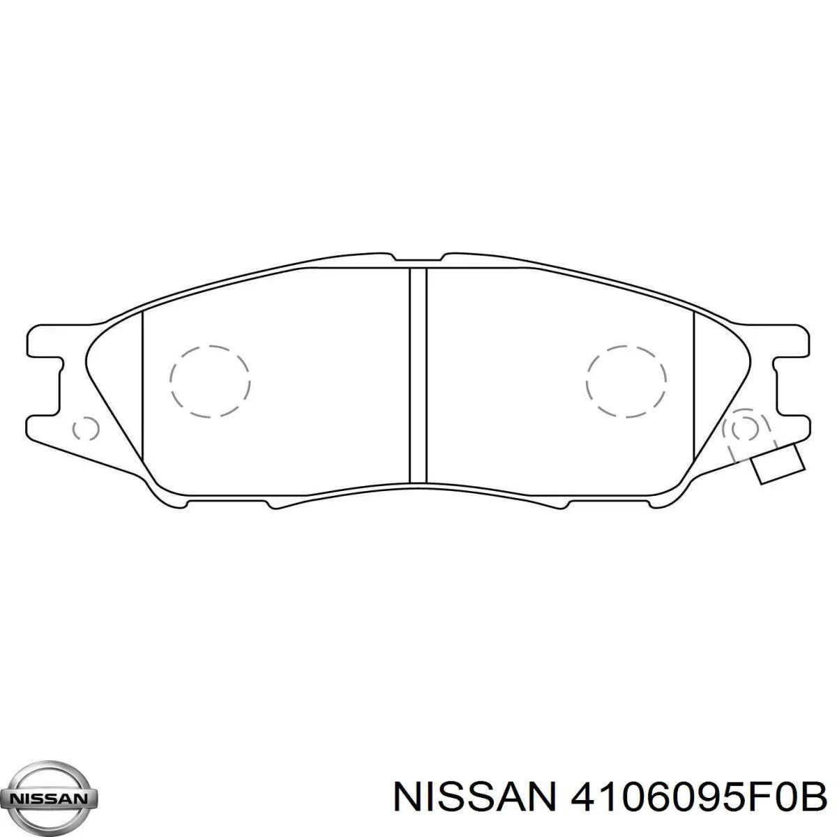 4106095F0B Nissan pastillas de freno delanteras