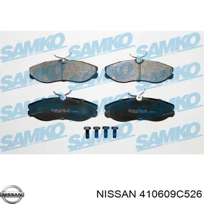410609C526 Nissan pastillas de freno delanteras