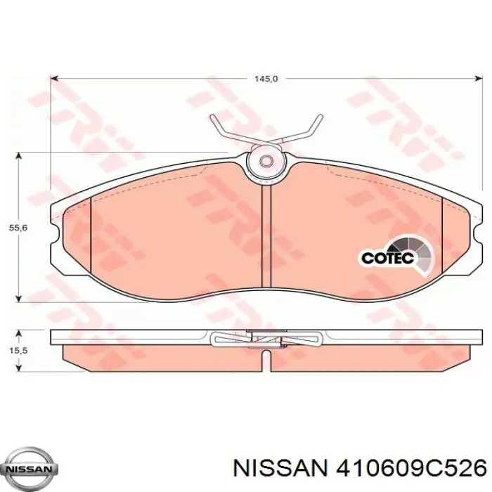 Pastillas freno delanteras Nissan/Infiniti 410609C526 precio, desde 26,04 EUR