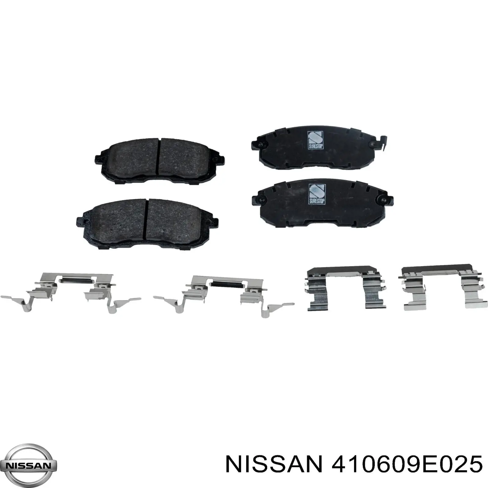 410609E025 Nissan pastillas de freno delanteras