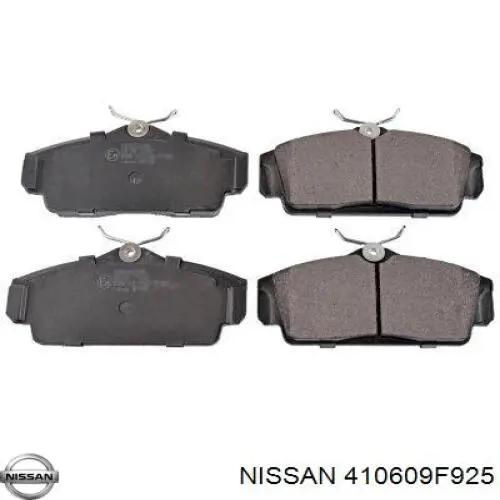 410609F925 Nissan pastillas de freno delanteras