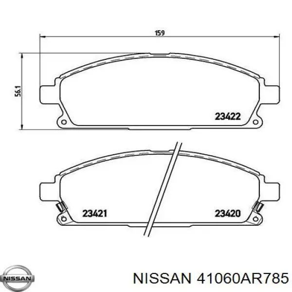 41060AR785 Nissan pastillas de freno delanteras