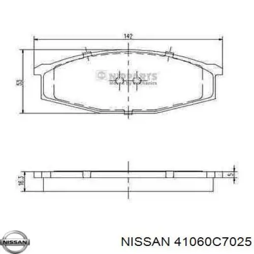 41060C7025 Nissan pastillas de freno delanteras