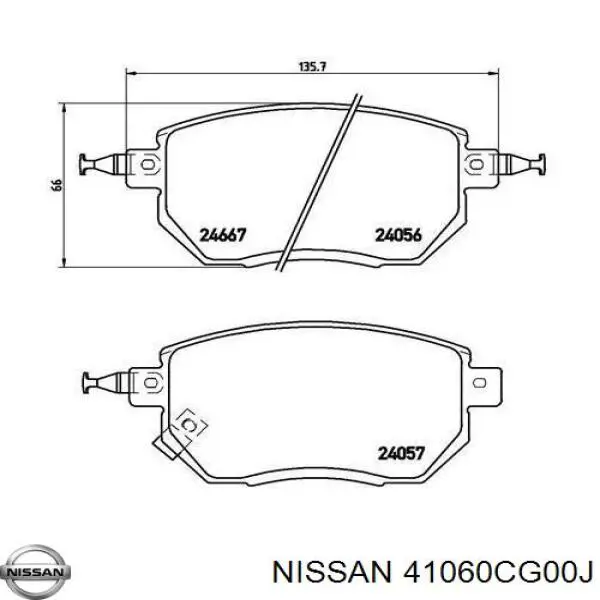 Pastillas de freno delanteras Nissan Navara D40M
