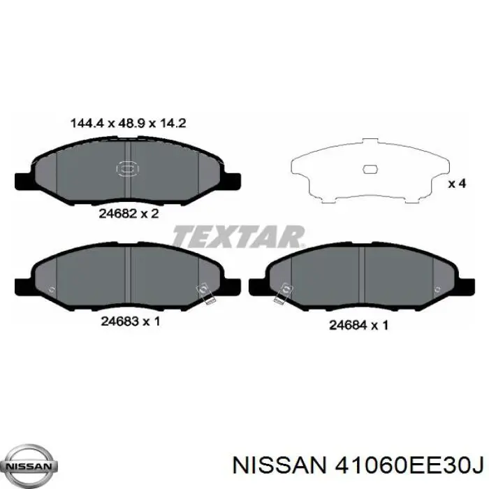 Pastillas freno delanteras Nissan/Infiniti 41060EE30J precio, desde 31,76 EUR