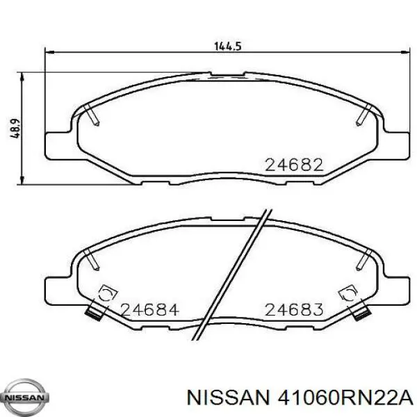 41060RN22A Nissan pastillas de freno delanteras