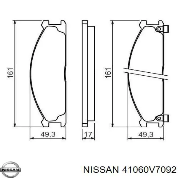 Pastillas de freno delanteras Nissan Terrano 1 WD21