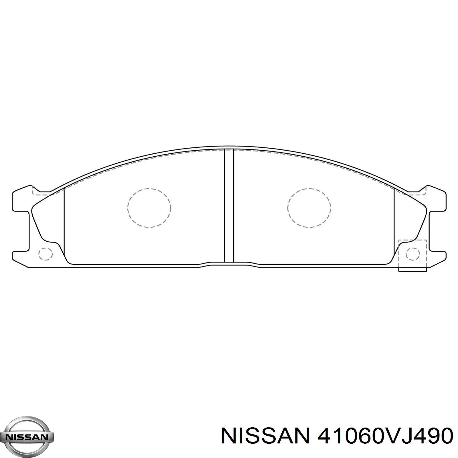 41060VJ490 Nissan pastillas de freno delanteras