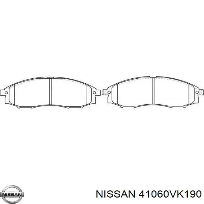 41060VK190 Nissan pastillas de freno delanteras