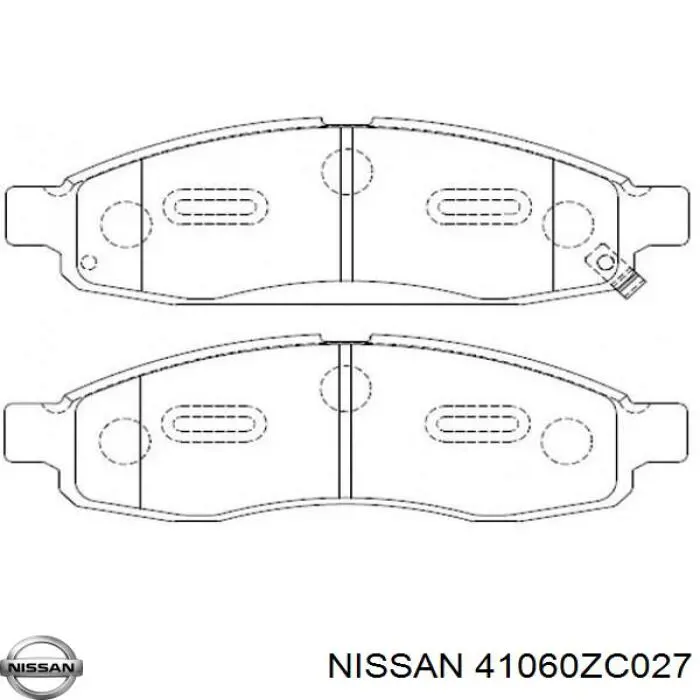 41060ZC027 Nissan pastillas de freno delanteras