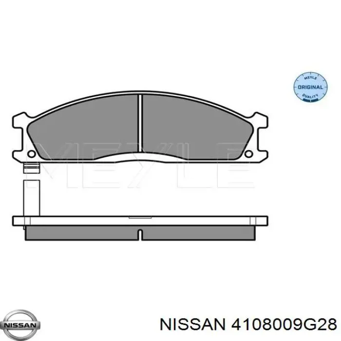 4108009G25 Nissan conjunto de muelles almohadilla discos delanteros