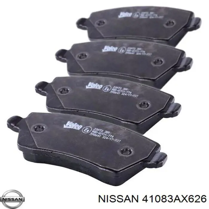 41083AX626 Nissan conjunto de muelles almohadilla discos delanteros