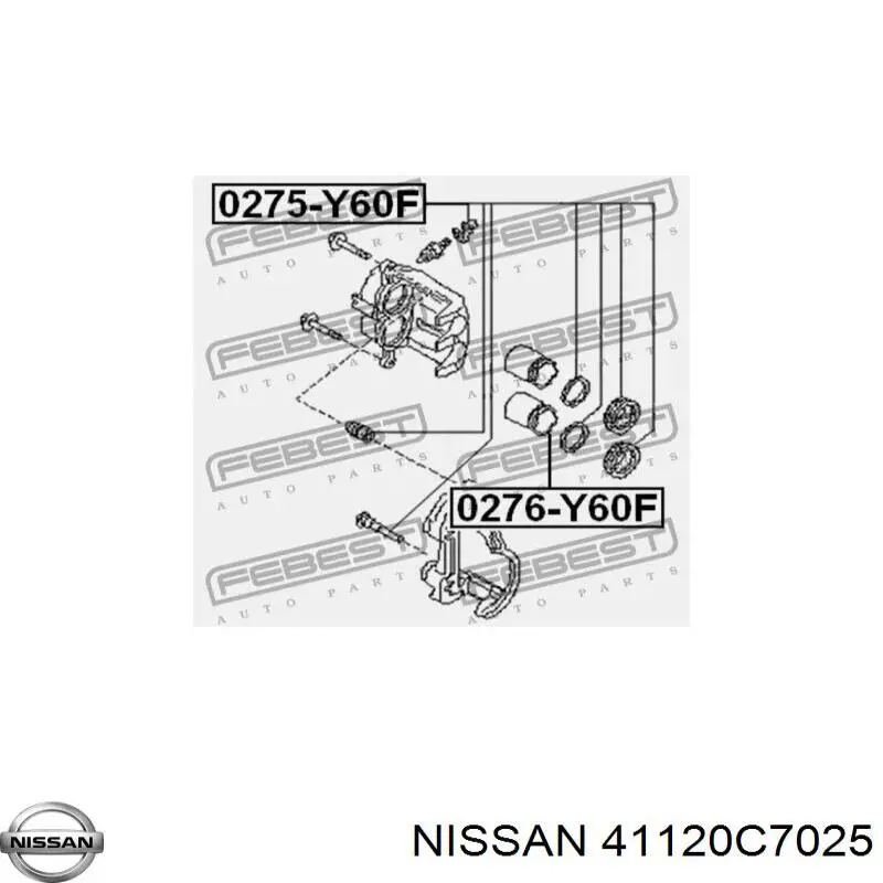 Kit de reparación de frenos Nissan/Infiniti 41120C7026