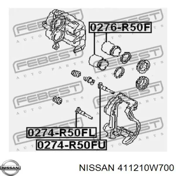 Émbolo de la pinza de freno delantera Nissan/Infiniti 411210W700 precio, desde 11,39 EUR
