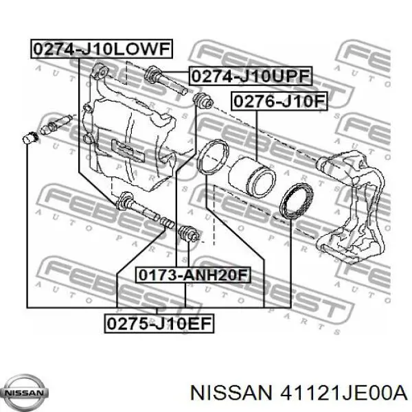 Comprar 41121JE00A Nissan/Infiniti Émbolo de la pinza de freno delantera