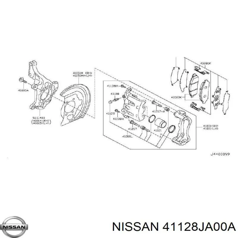  Nissan/Infiniti 41128JA00A precio, desde 36,88 EUR