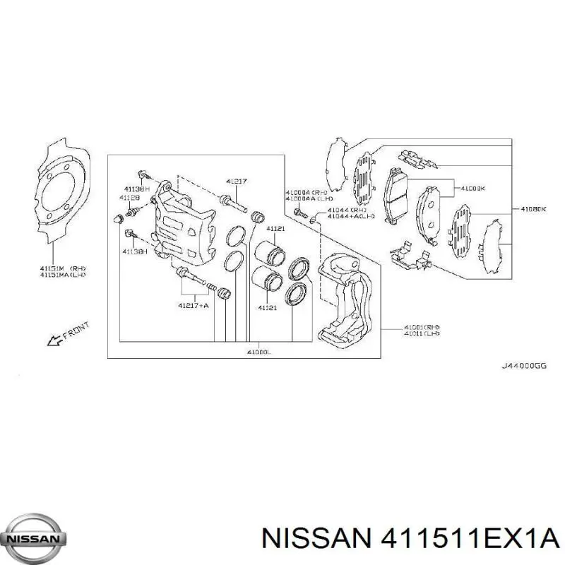  Nissan/Infiniti 411511EX1A precio, desde 84,02 EUR