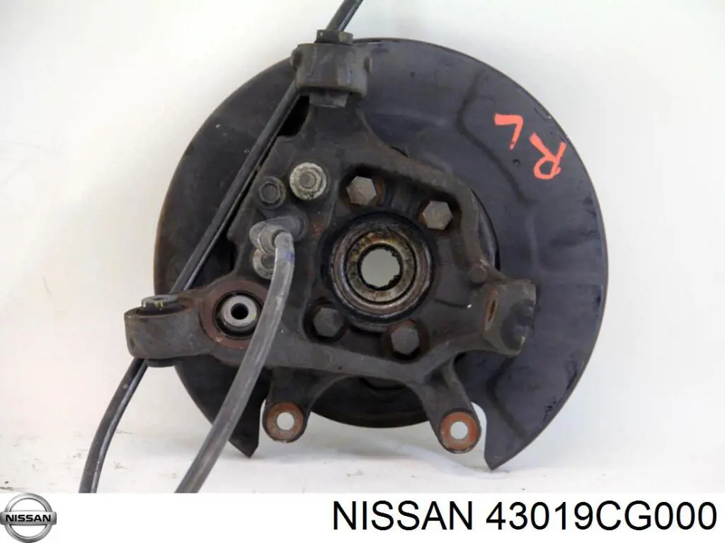 43019CG000 Nissan muñón del eje, suspensión de rueda, trasero izquierdo