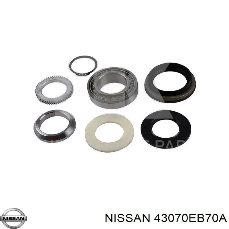 43070EB70A Nissan/Infiniti Cojinete del semieje trasero