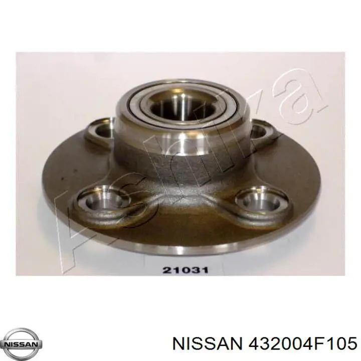 432004F105 Nissan cubo de rueda trasero