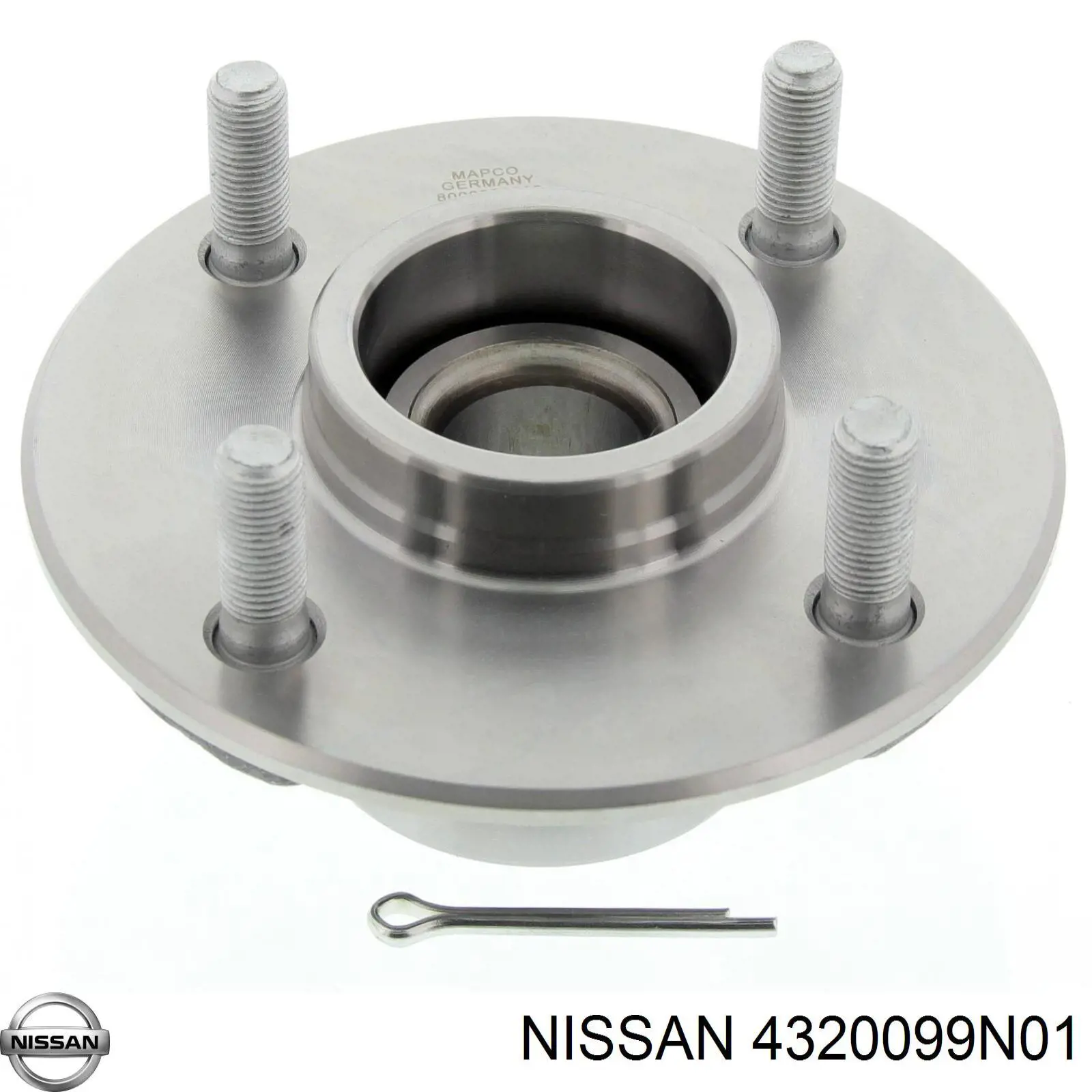 4320070N06 Nissan cubo de rueda trasero