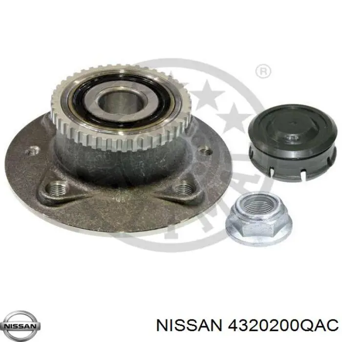 4320200QAC Nissan cubo de rueda trasero