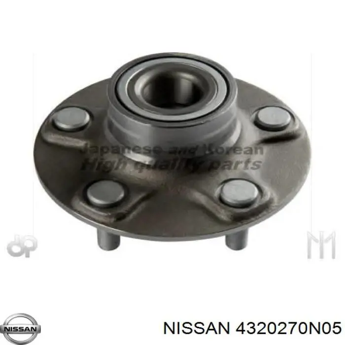 4320270N05 Nissan cubo de rueda trasero