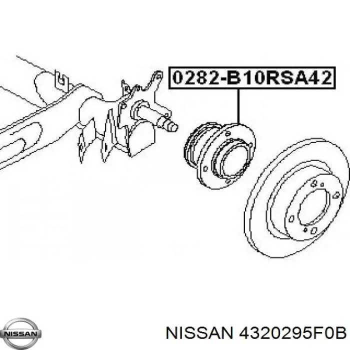Comprar 4320295F0B Nissan/Infiniti Cubo de rueda, Eje trasero