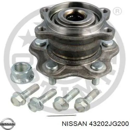 Comprar 43202JG200 Nissan/Infiniti Cubo de rueda, Eje trasero