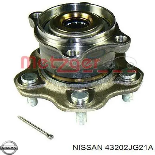 Cubo de rueda trasero 43202JG21A Nissan/Infiniti