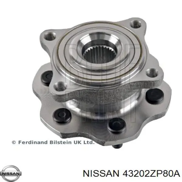 43202ZP80A Nissan cubo de rueda trasero