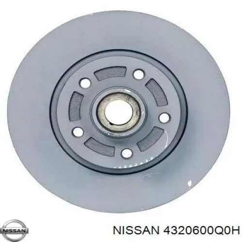 4320600Q0H Nissan disco de freno trasero