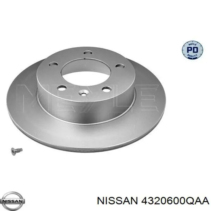 Disco de freno trasero 4320600QAA Nissan/Infiniti