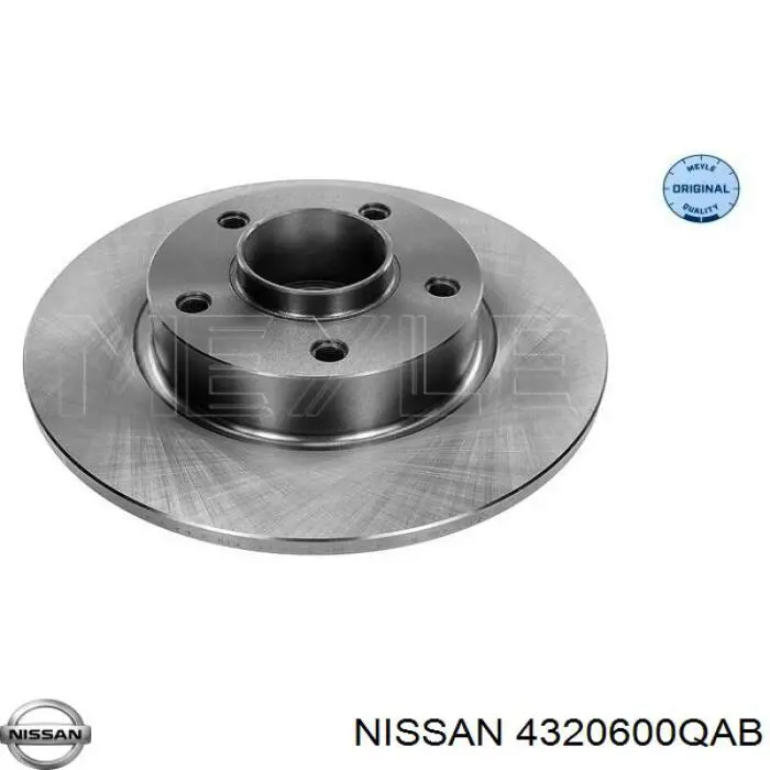 4320600QAB Nissan disco de freno trasero