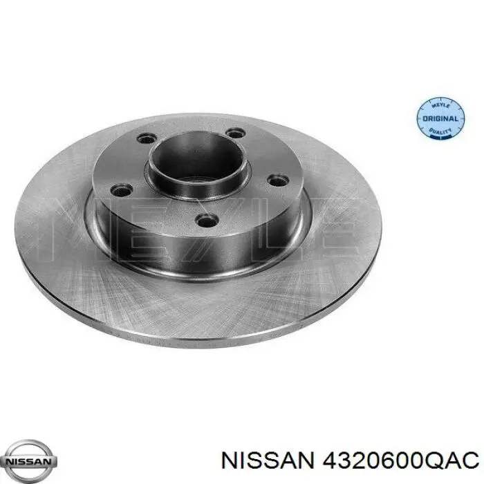 4320600QAC Nissan disco de freno trasero