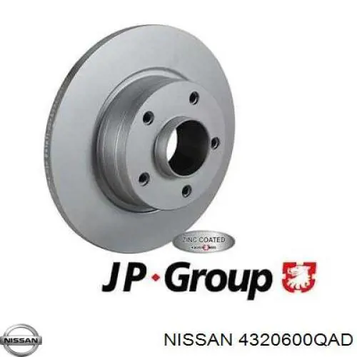 4320600QAD Nissan/Infiniti Freno de disco trasero