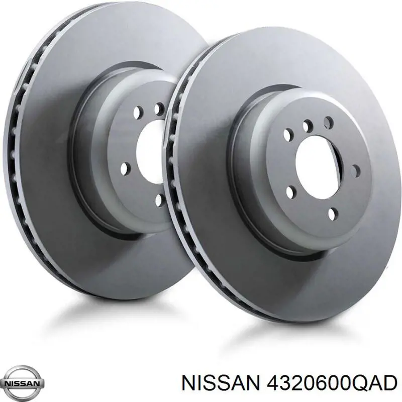 4320600QAD Nissan disco de freno trasero