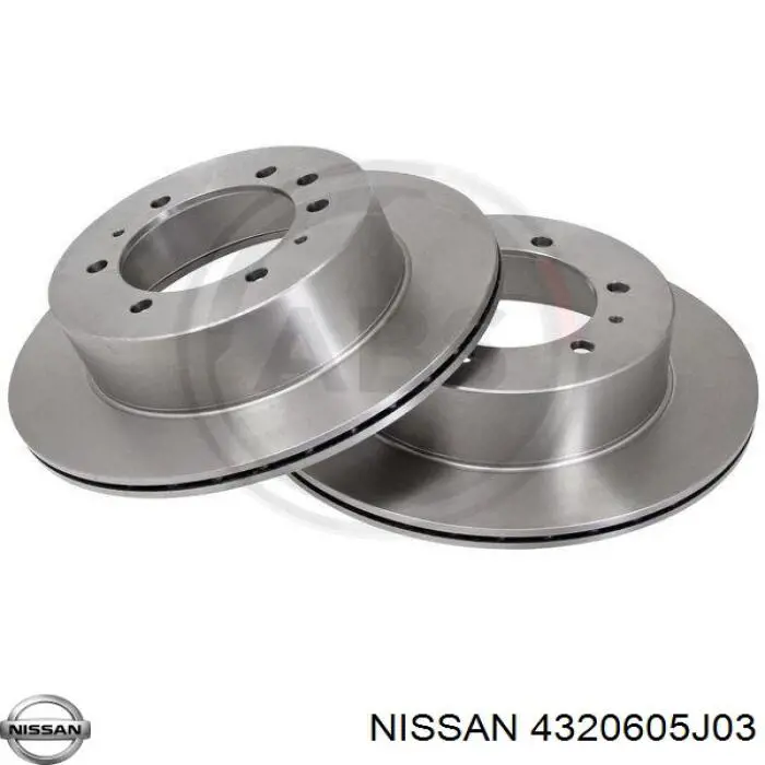4320605J03 Nissan disco de freno trasero