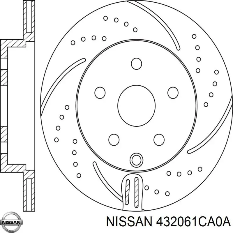 432061CA0A Nissan disco de freno trasero