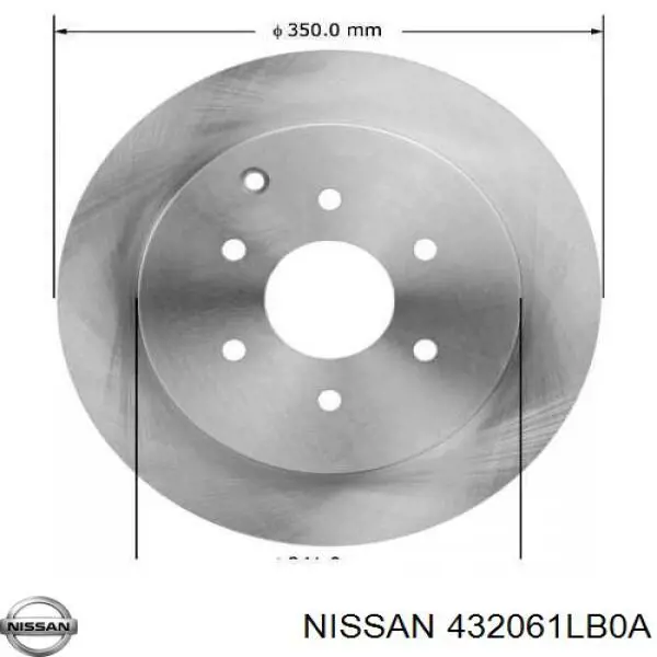Comprar 432061LB0A Nissan/Infiniti Disco de freno trasero