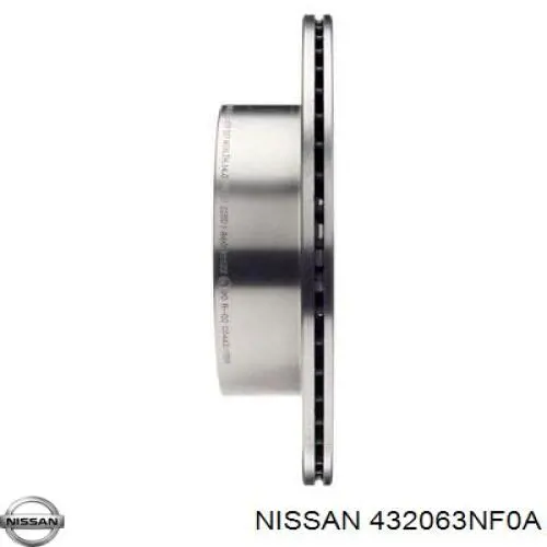 Disco de freno trasero 432063NF0A Nissan/Infiniti