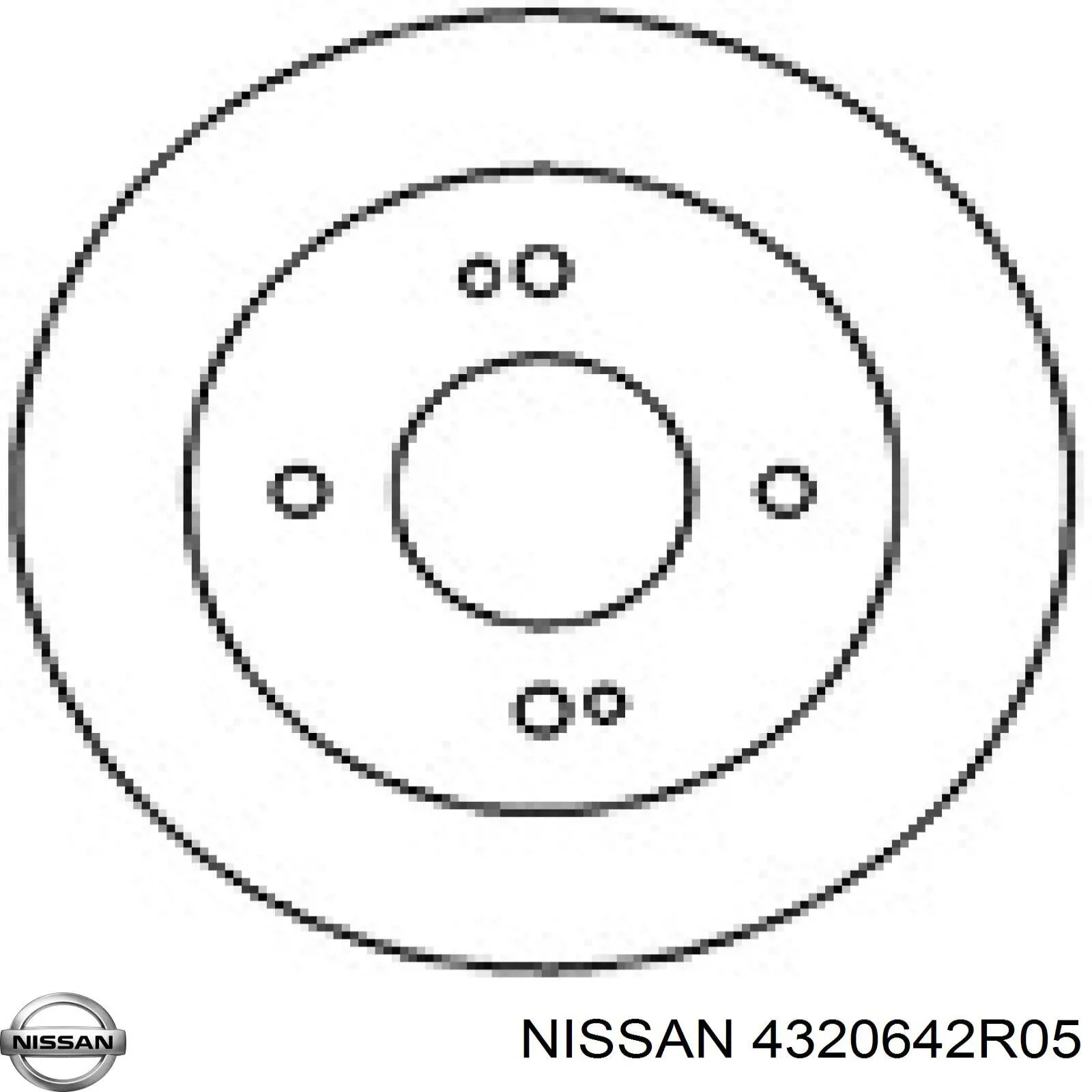 4320642R05 Nissan disco de freno trasero