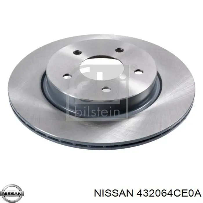 432064CE0A Nissan disco de freno trasero